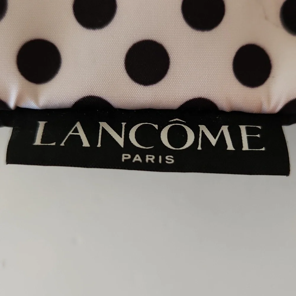 Lancome Black/Hot Pink/White Make-Up Bags Set Of Two‎